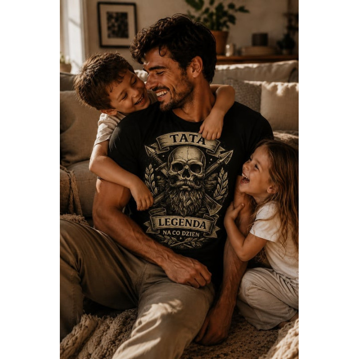 T-shirt Koszulka dla Taty | Prezent na Dzień Taty, urodziny i święta - Tata legenda na co dzień