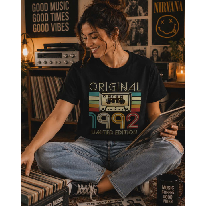 T-shirt Koszulka | Prezent na urodziny i święta - Oryginal 1992 limited edition. Best of '92 (Cassette)