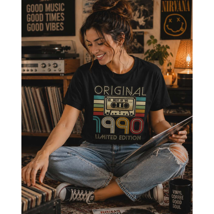 T-shirt Koszulka | Prezent na urodziny i święta - Oryginal 1990 limited edition. Best of '90 (Cassette)