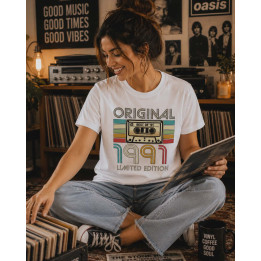 T-shirt Koszulka | Prezent na urodziny i święta - Oryginal 1991 limited edition. Best of '91 (Cassette)