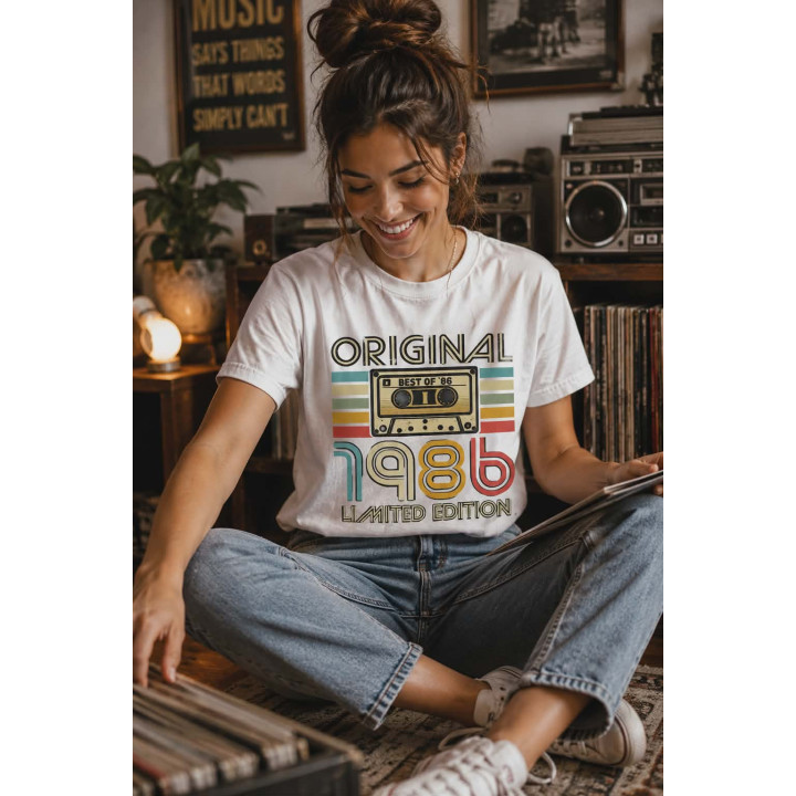 T-shirt Koszulka | Prezent na urodziny i święta - Oryginal 1986 limited edition. Best of '86 (Cassette)