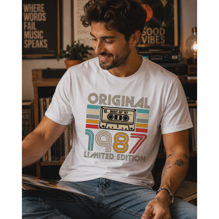 T-shirt Koszulka | Prezent na urodziny i święta - Oryginal 1987 limited edition. Best of '87 (Cassette)