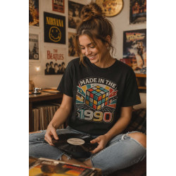 T-shirt Koszulka | Prezent na urodziny i święta - Made in the 1990 (Cube)