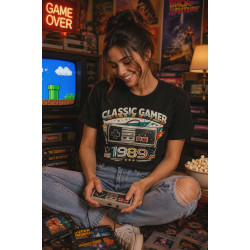T-shirt Koszulka | Prezent na urodziny i święta - Classic gamer 1989 (Nintendo Controller)