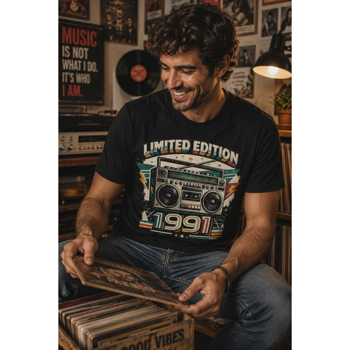 T-shirt Koszulka | Prezent na urodziny i święta - Limited edition 1991 (Boombox, Cassette)