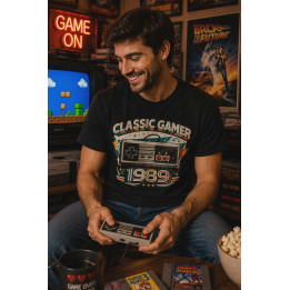 T-shirt Koszulka | Prezent na urodziny i święta - Classic gamer 1989 (Nintendo Controller)
