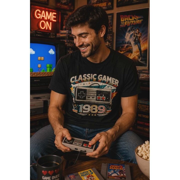 T-shirt Koszulka | Prezent na urodziny i święta - Classic gamer 1989 (Nintendo Controller)