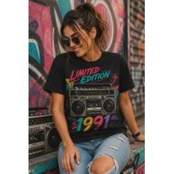 T-shirt Koszulka | Prezent na urodziny i święta - Limited Edition 1991 (Boombox)