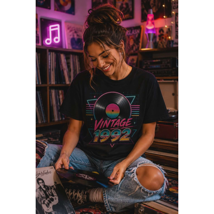 T-shirt Koszulka | Prezent na urodziny i święta - Vintage 1992 (Vinyl record)