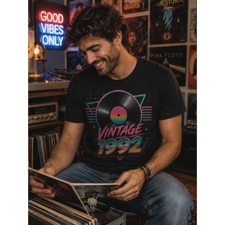 T-shirt Koszulka | Prezent na urodziny i święta - Vintage 1992 (Vinyl record)