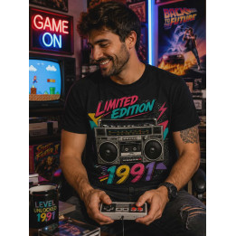 T-shirt Koszulka | Prezent na urodziny i święta - Limited Edition 1991 (Boombox)