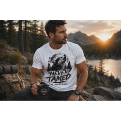 T-shirt Koszulka dla Taty | Prezent na Dzień Taty, urodziny i święta - Never tamed My time My rules