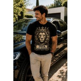 T-Shirt Koszulka Dla Taty | Prezent Na Dzień Taty, Urodziny I Święta -   Tata król rodziny 