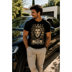 T-Shirt Koszulka Dla Taty | Prezent Na Dzień Taty, Urodziny I Święta -   Tata król rodziny 